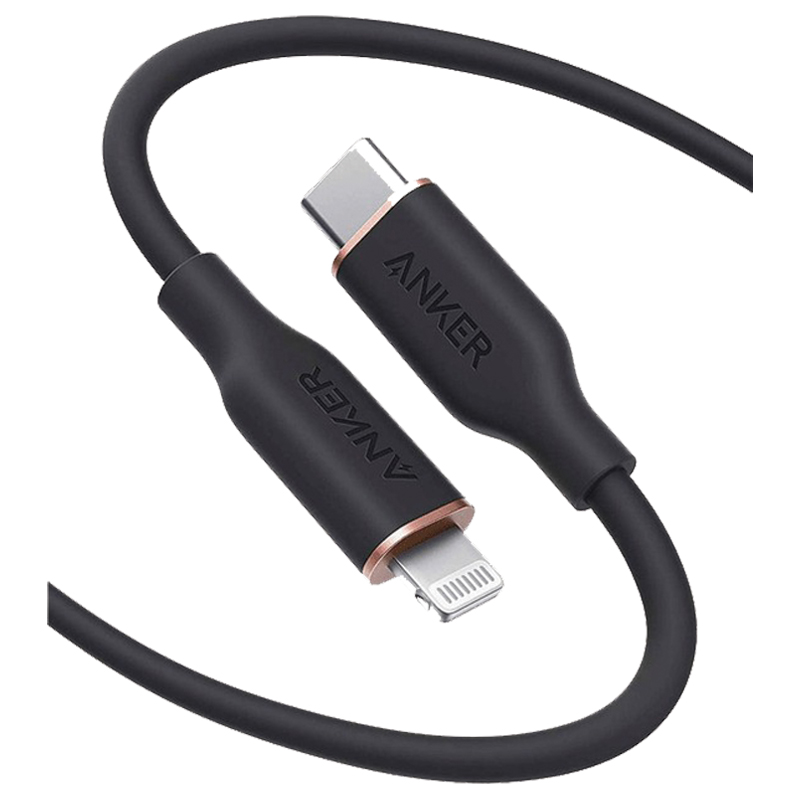 Anker A8662H11 PowerLine III Flow USB-C to Lightning Cable 3ft/0.9m – Black