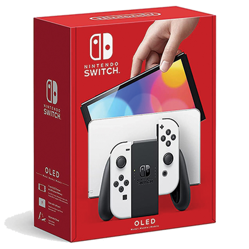 Nintendo Switch OLED Neon Joy-Con Console – White
