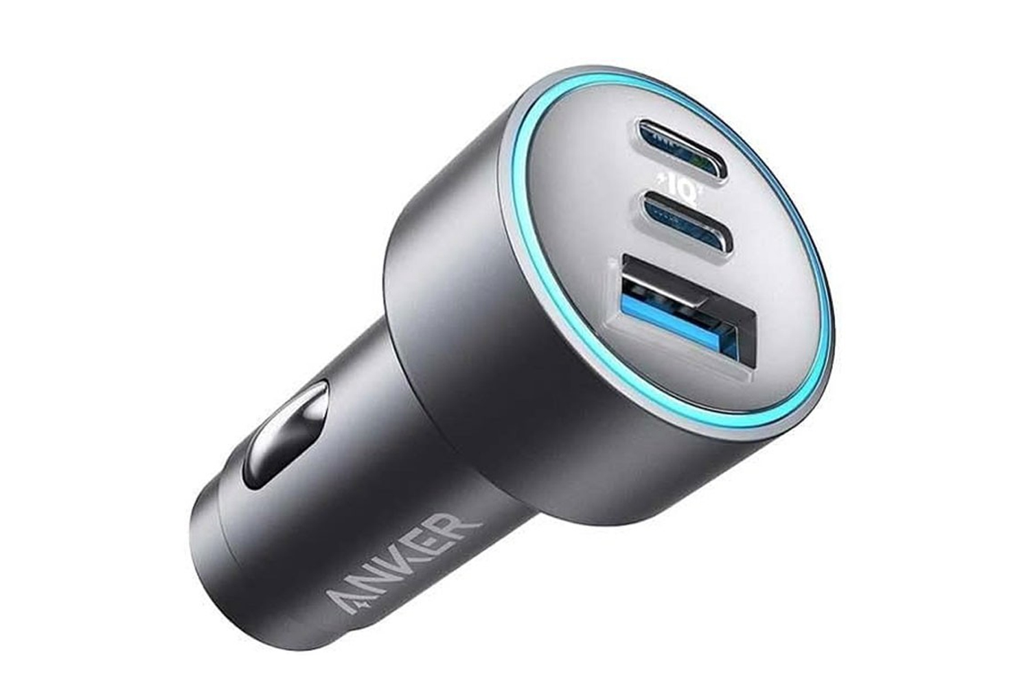 Anker 535 Power Drive | Dual Port Type C And USB A | 67W Car Charger |Grey – A2731HA1