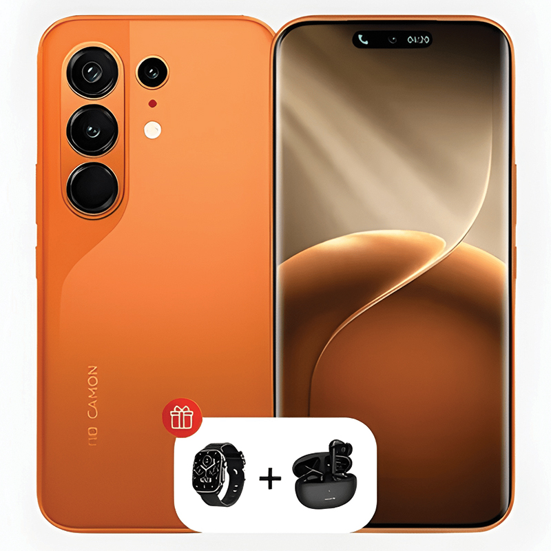 Tecno Camon 50 Ultra 5G 12GB 256GB (Tecno Watch 3 Active , Tecno TWS)- Luminous Orange