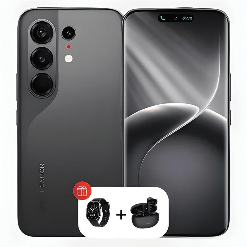 Tecno Camon 50 Ultra 5G 12GB 256GB (Tecno Watch 3 Active, Tecno TWS )- Moonshadow Black