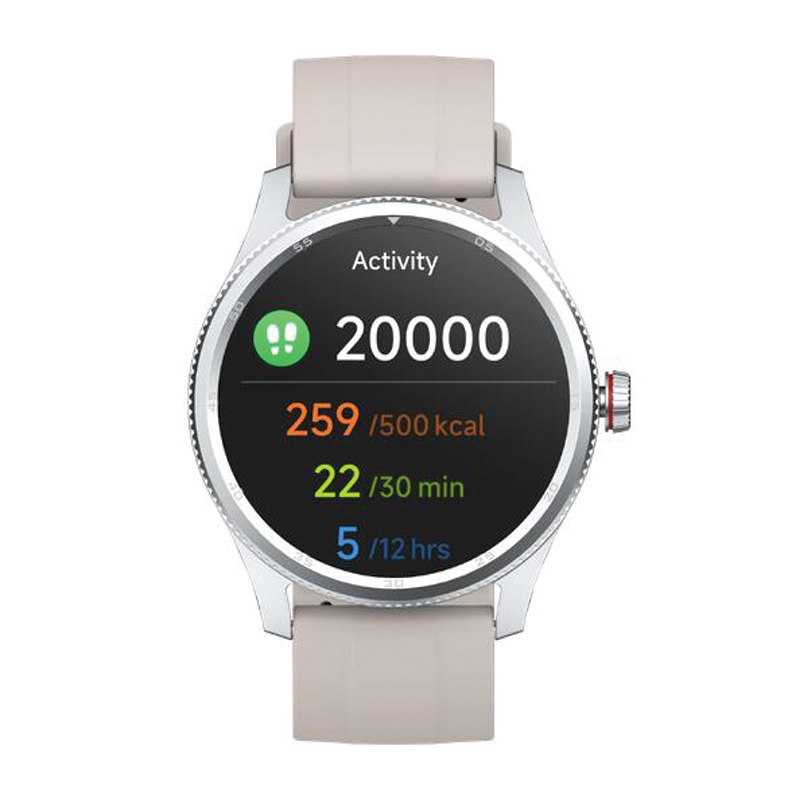 MOMAX 1-Wear Smart Watch Round – Silver