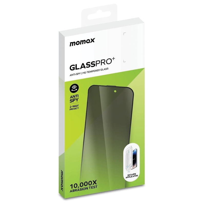 MOMAX Glass Pro+ Anti-Spy HD Privacy Glass – iPhone 18 Pro Max / iPhone 17 Pro Max 6.9″
