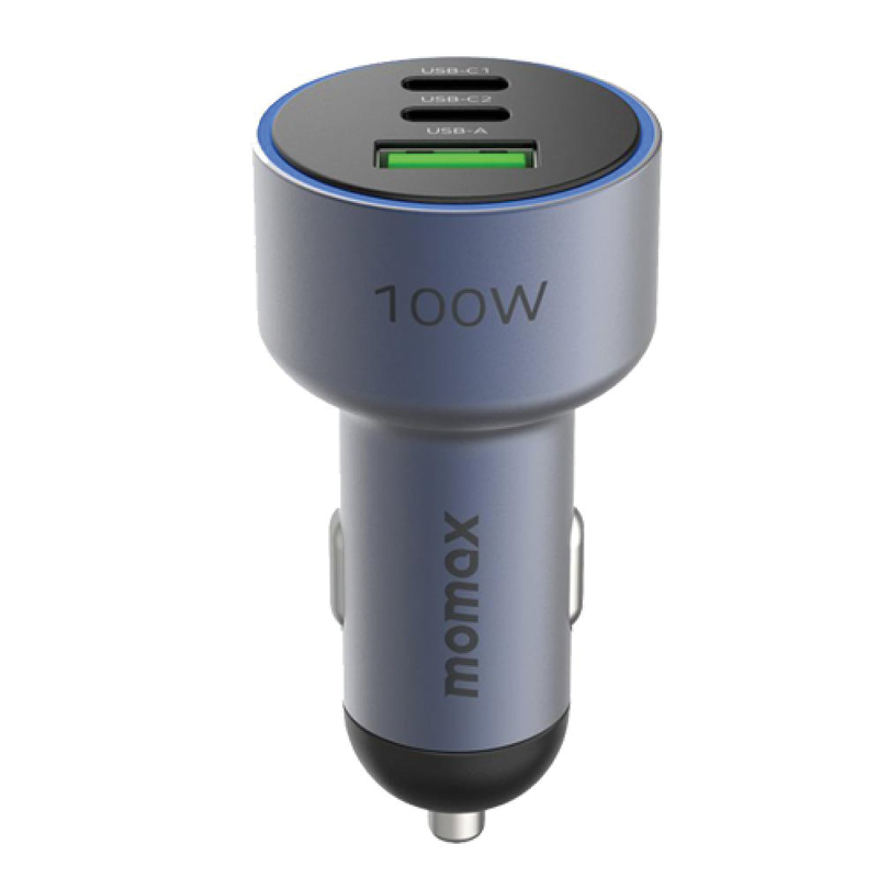 MOMAX MoVe 100W Triple-Port Car Charger – UC17E