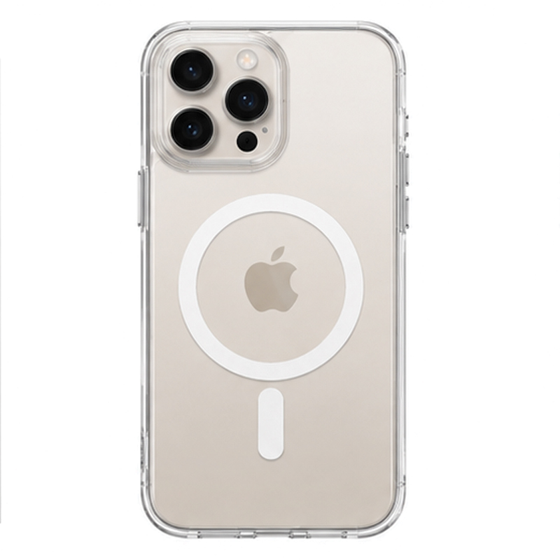 MOMAX Ultra-Thin Magnetic Case for iPhone 16 Pro 6.3″ – Clear